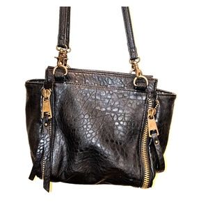 EUC Free People Black Vegan Leather Purse